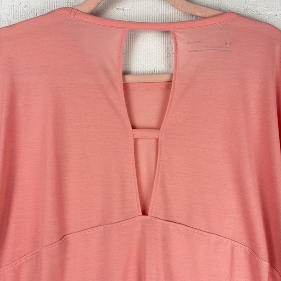 Under Armour HeatGear UA Breathe Loose Long Sleeve Top Powder Pink L - Picture 3 of 9